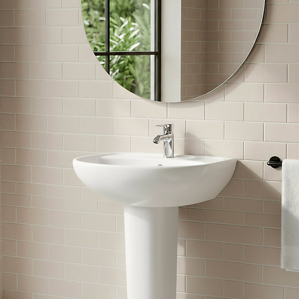 Lavabo Urmia en céramique coloris blanc l.56,5 x P.45,5 x H.21 cm