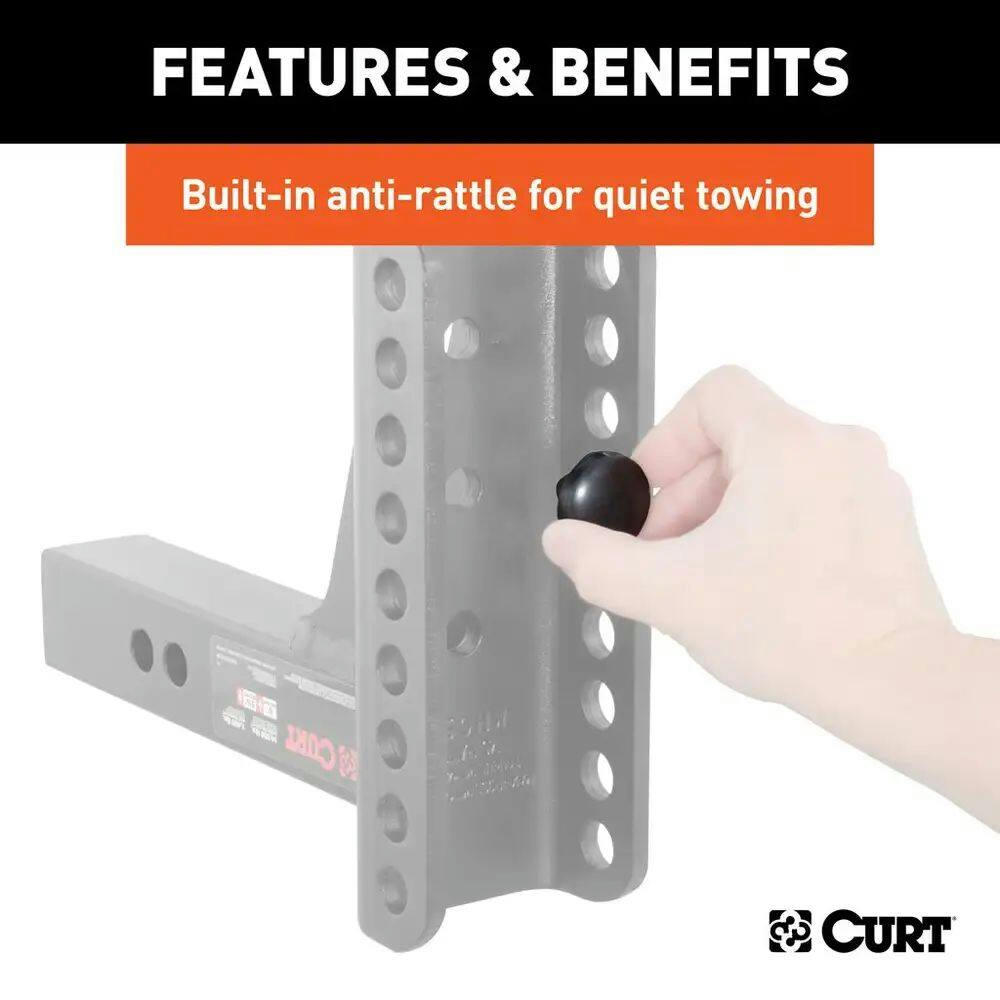 CURT 45907 Adjustable Channel Mount with 2-5/16-in Ball & Pintle, Rated for 14000-lbs