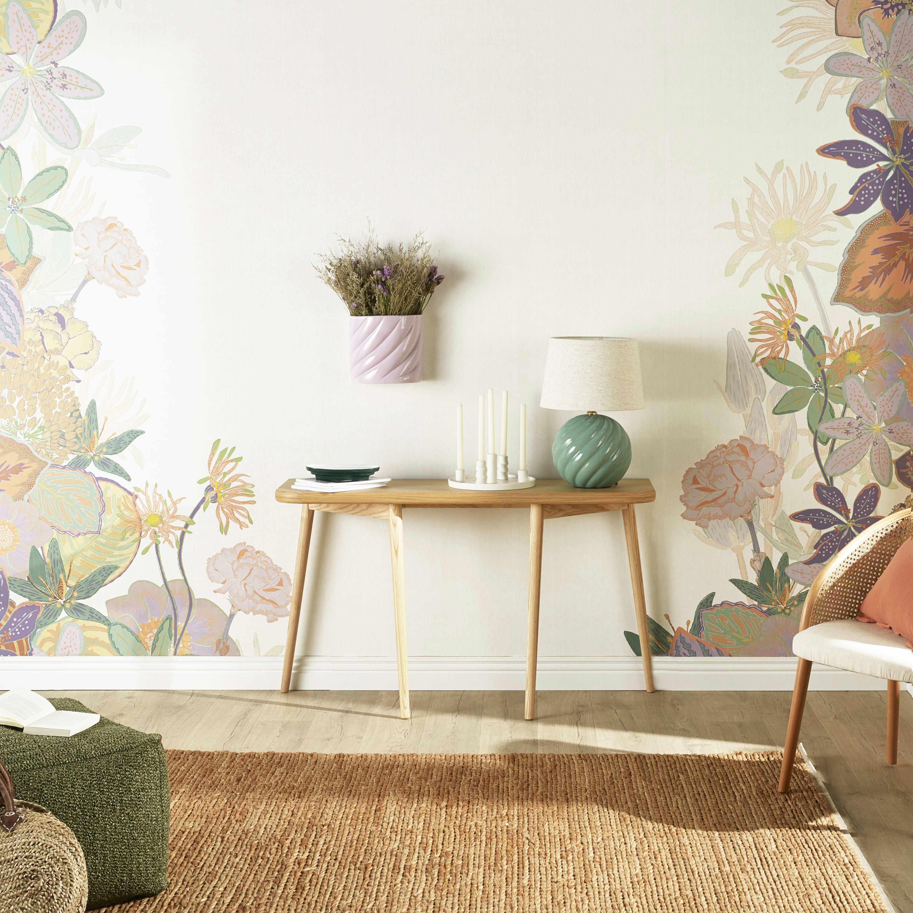 LIBRA - Papier peint panoramique intissé imprimé floral multicolore 336x300