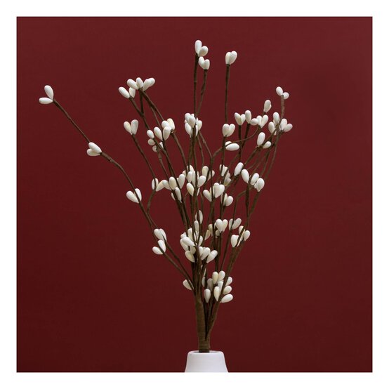 Small White Berry Pick 30cm