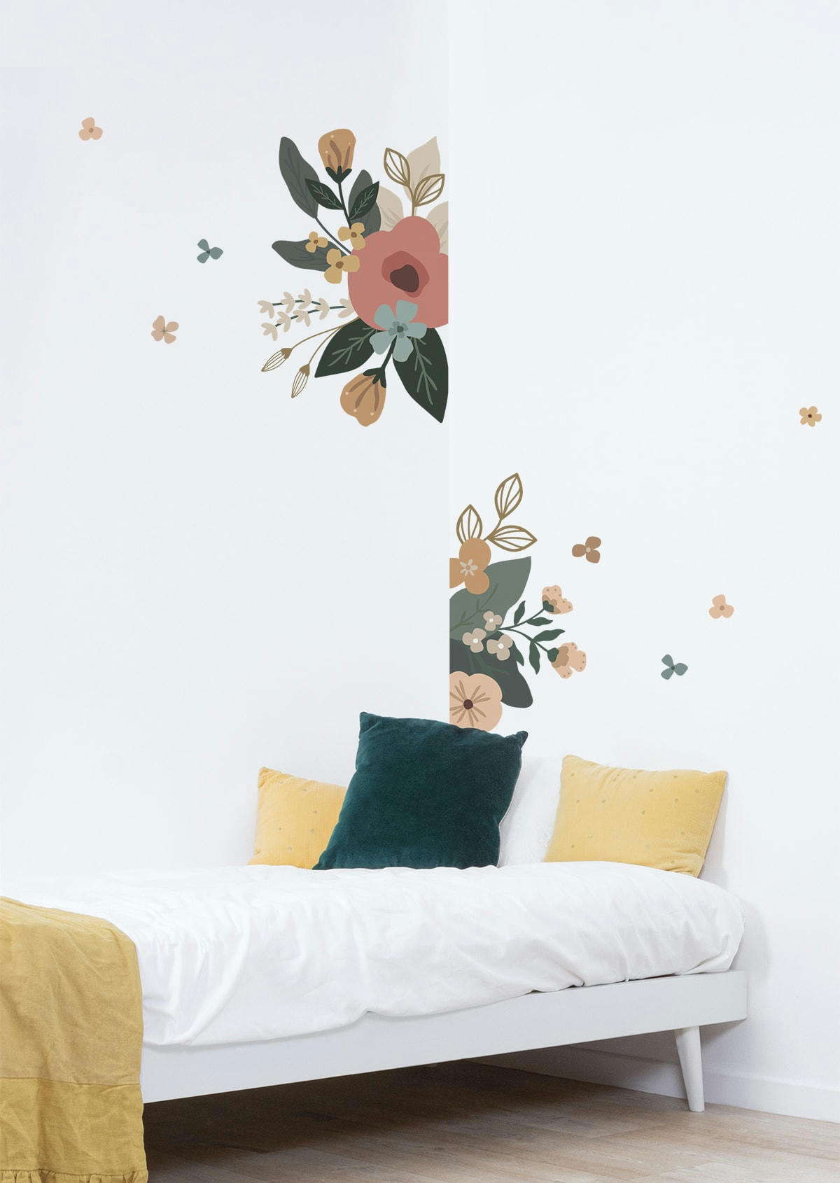 BLOEM - Grand sticker grands fleurs en vinyle mat multicolore