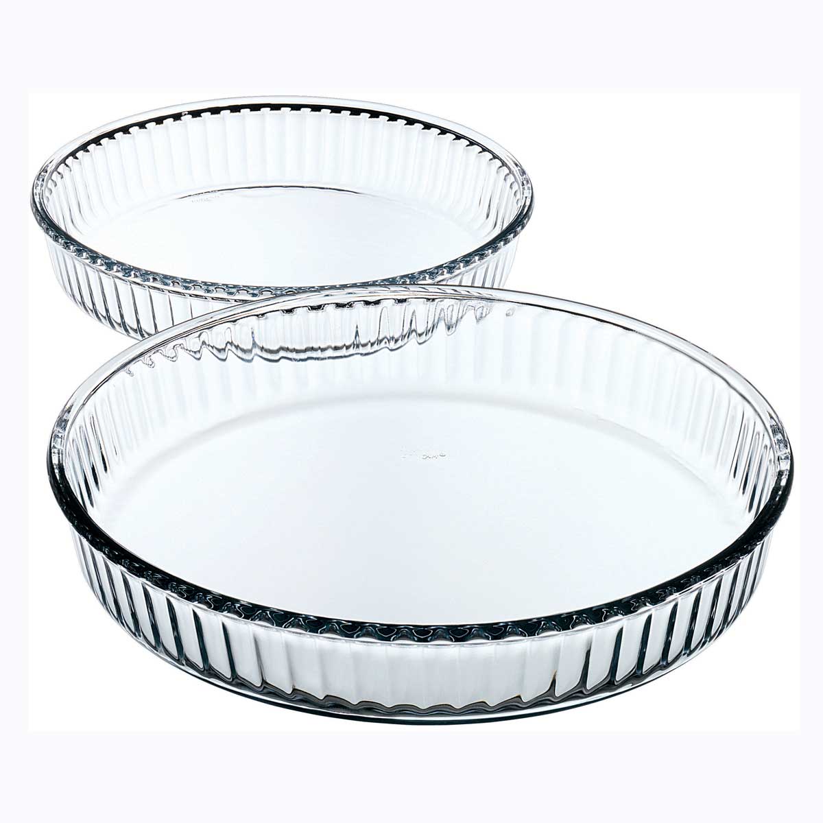 Conjunto de 2 travessas BORCAM redondas em vidro