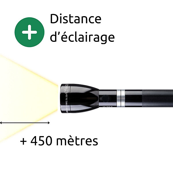Maglite ML150LR Lampe torche LED rechargeable avec batterie Lithium - Noir