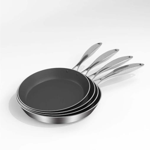 SOGA 4X Stainless Steel Fry Pan Induction Non-Stick Skillet