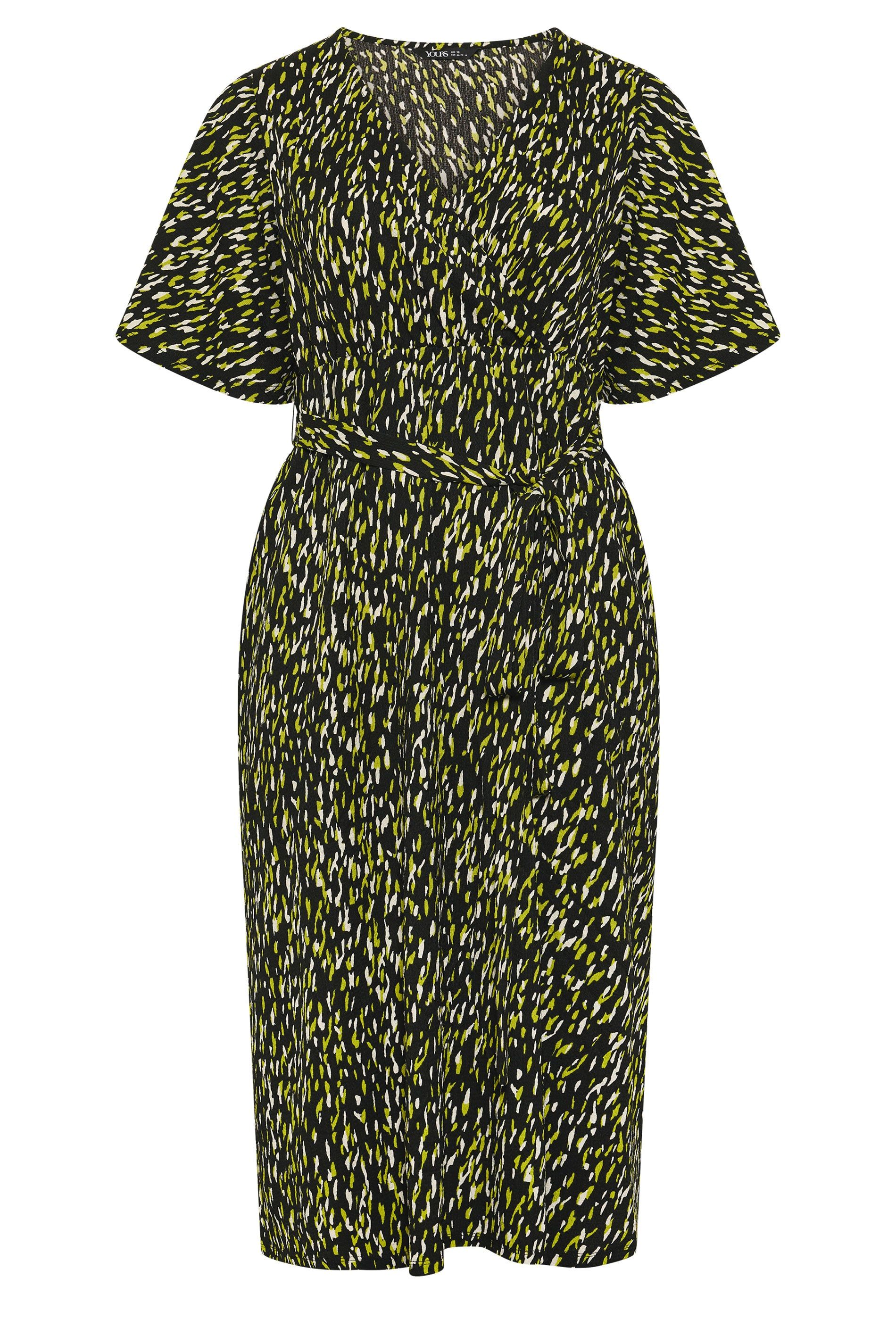 Yours Abstract Wrap Front Dress