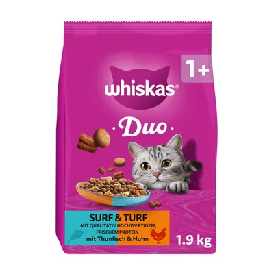 Whiskas 1+ Duo Surf & Turf Tuna & Chicken