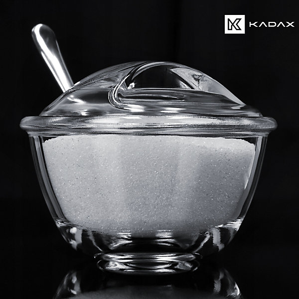 KADAX Sucrier Sucrier avec Couvercle, Récipient à Sucre en Verre, élégant