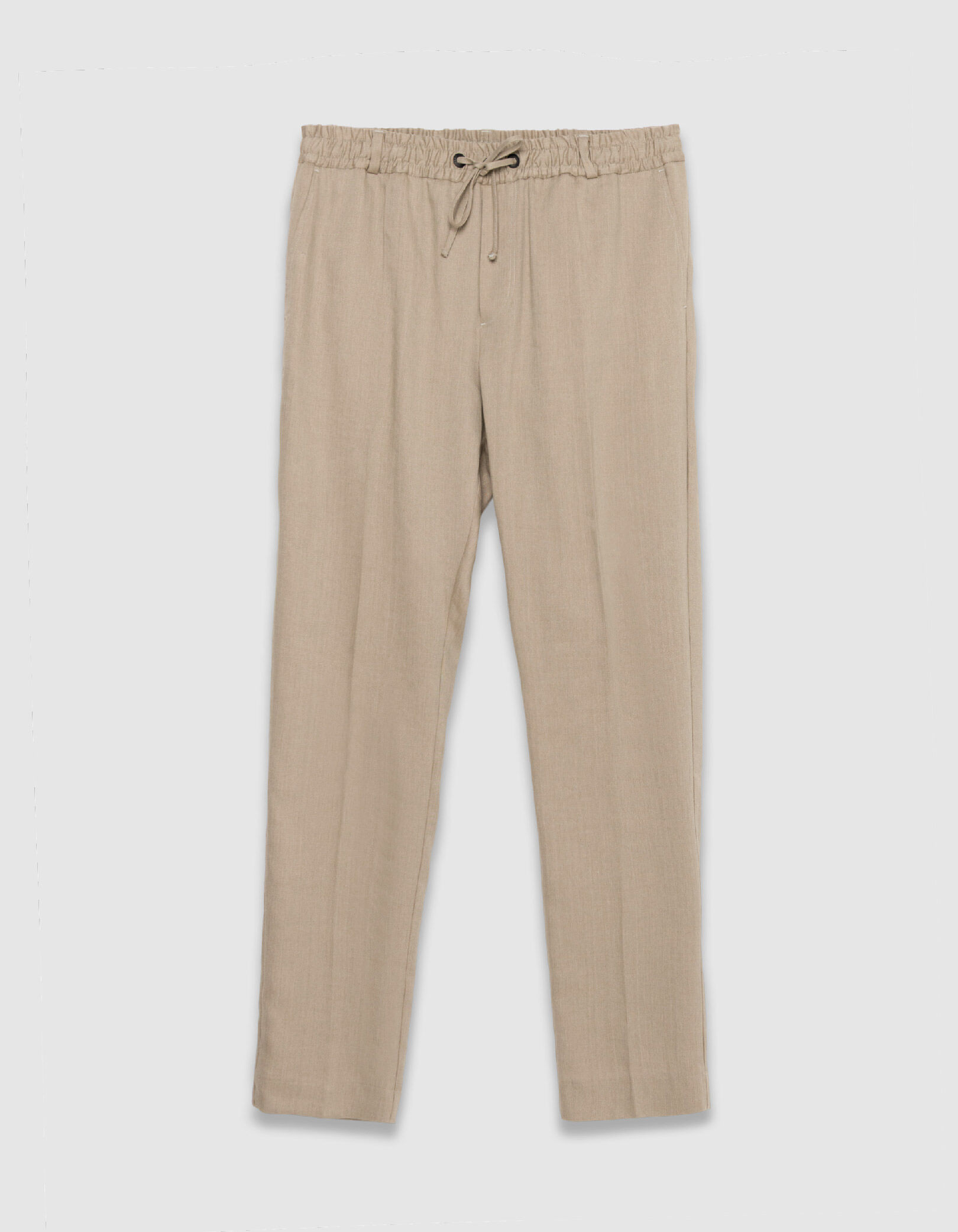 Jogpant de costume beige foncé lin mélangé Homme