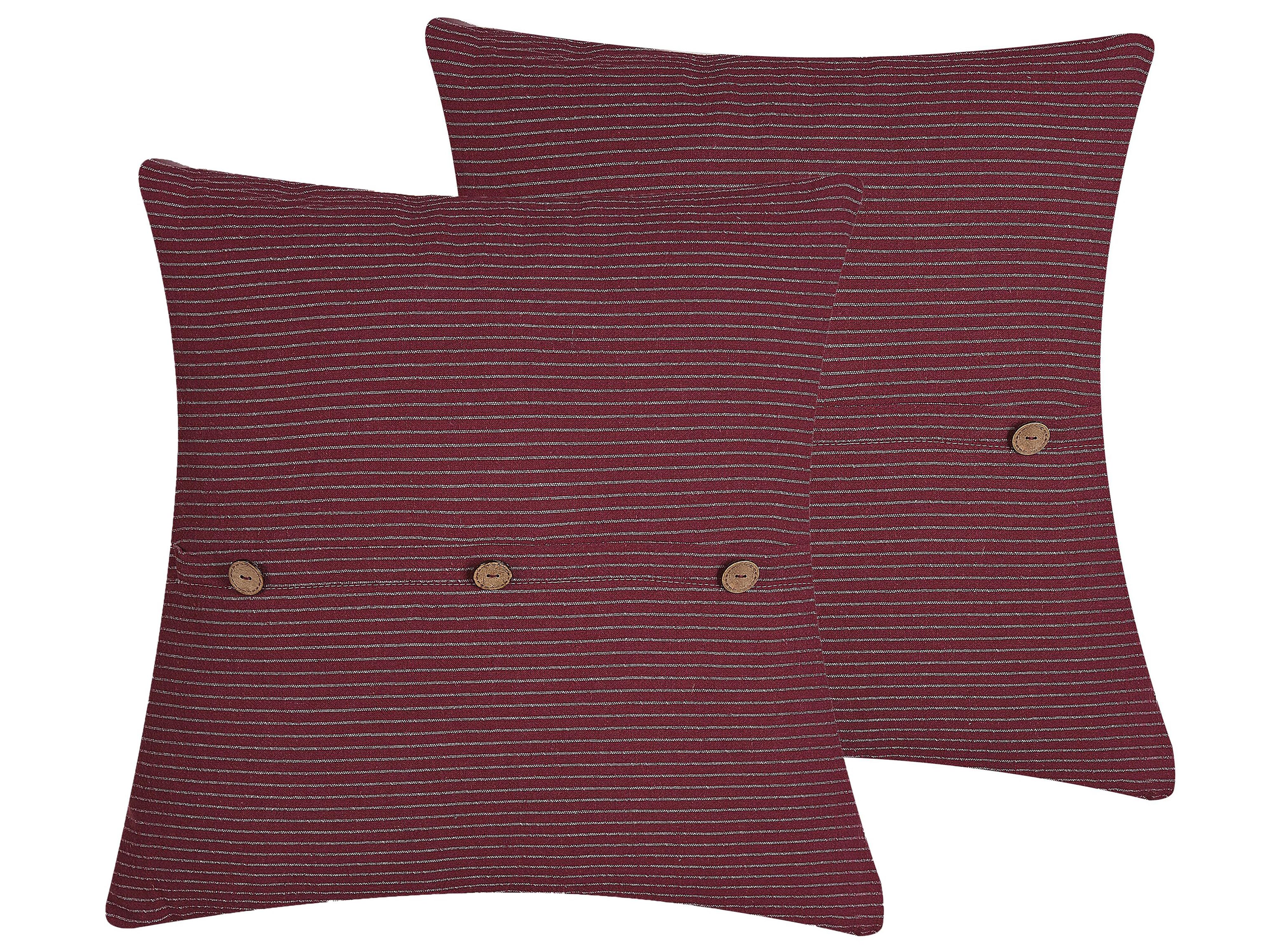Throw Cushion CAMPANULA 45 x 45 cm Red Solid