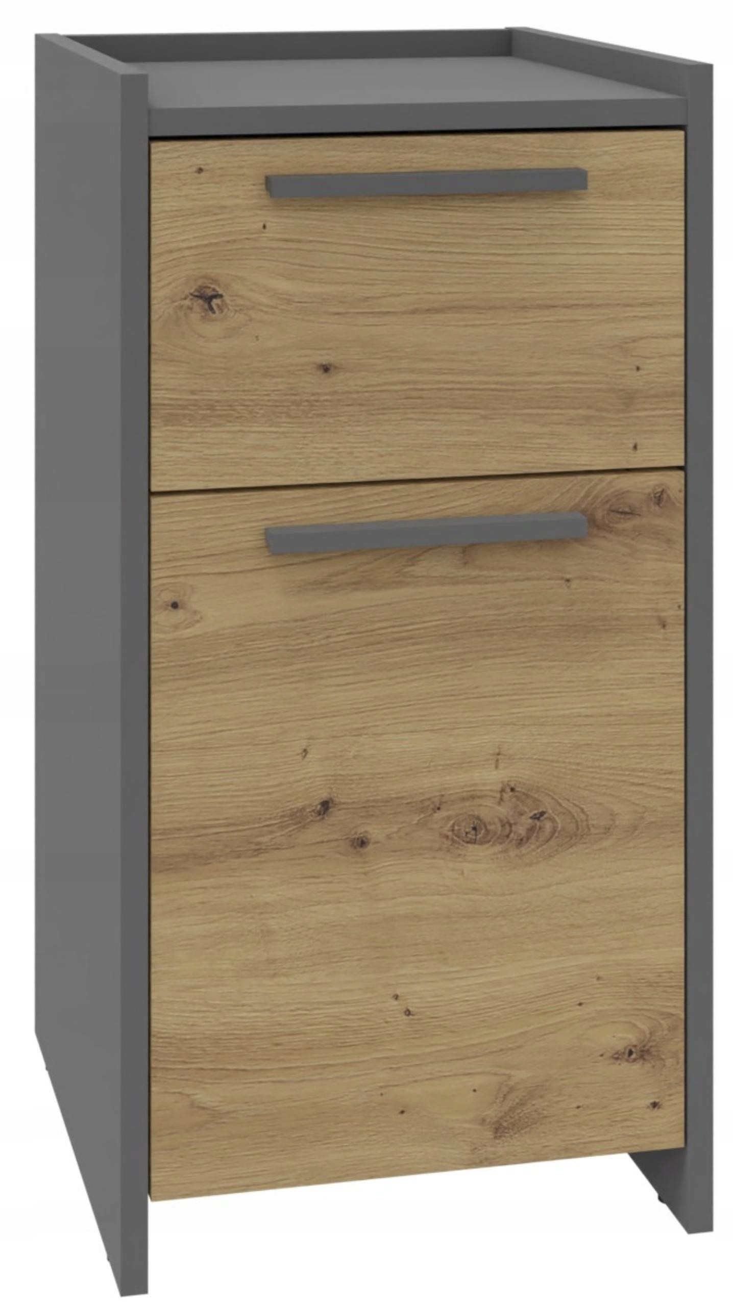 Komoda szafka ALTIVO 1D1SW artisan-antracyt regał 1 drzwi 1 wysoka szuflada