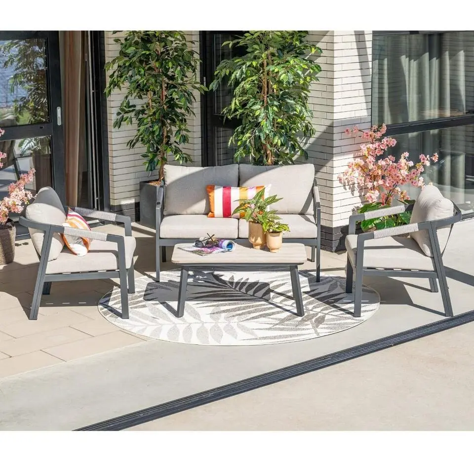 Garden Impressions Milou loungeset 4-delig - donker grijs