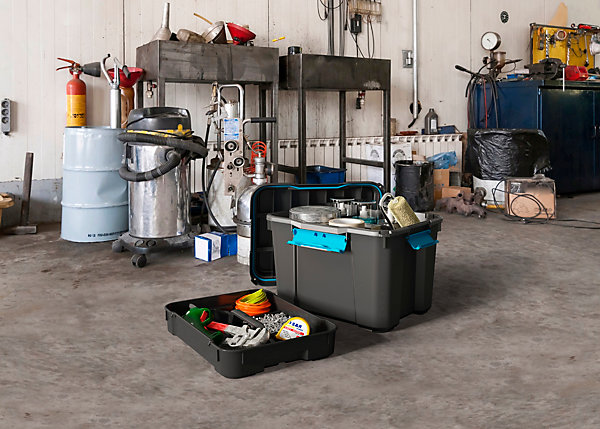 Malle de rangement 45 L noir avec couvercles Keter Scuba
