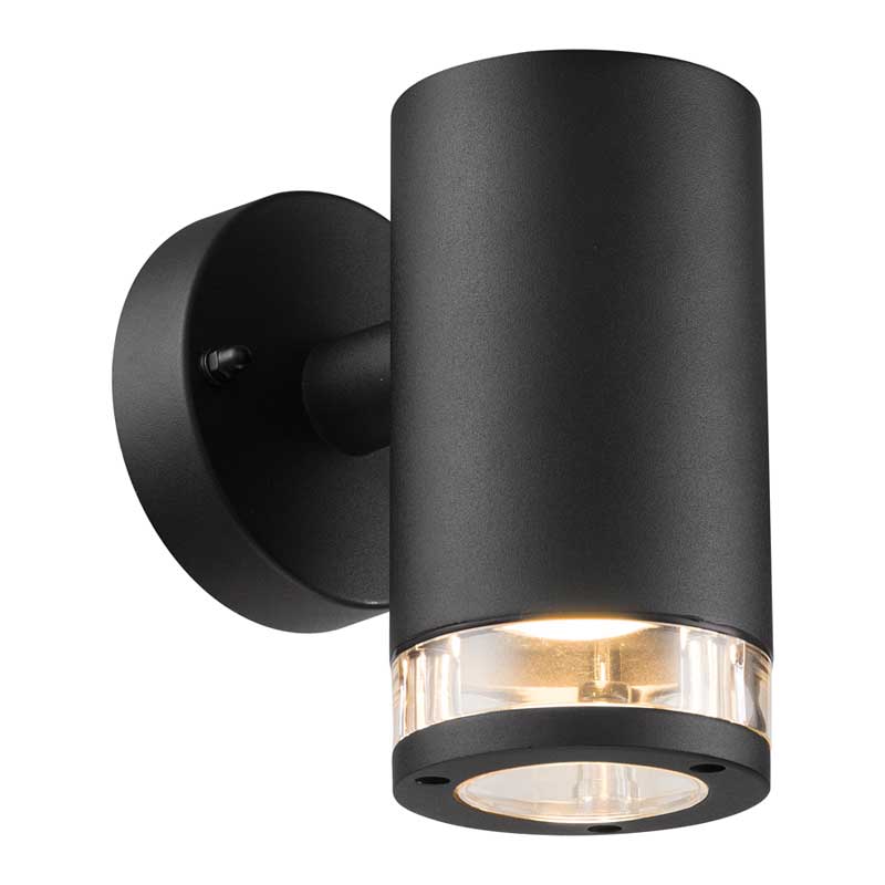 Nordlux Birk Wandlamp Buiten - Ø9cm - GU10 - IP44 - Zwart