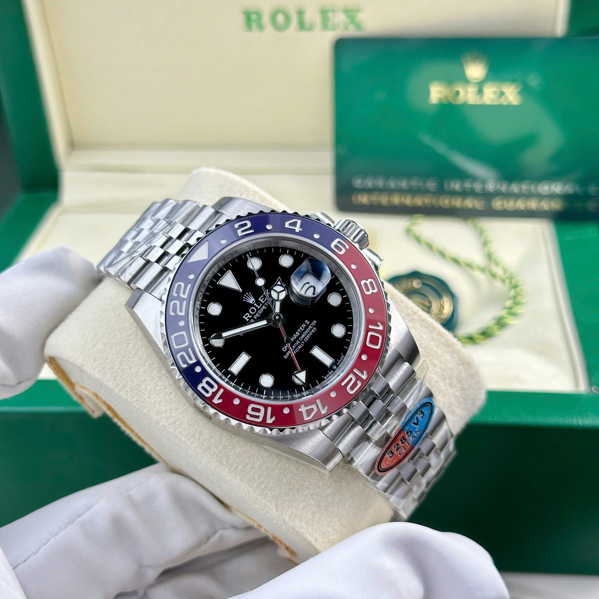 Rolex GMT-Master II 126710BLRO Pepsi 904L Steel Black Dial 40mm Jub Super Clone