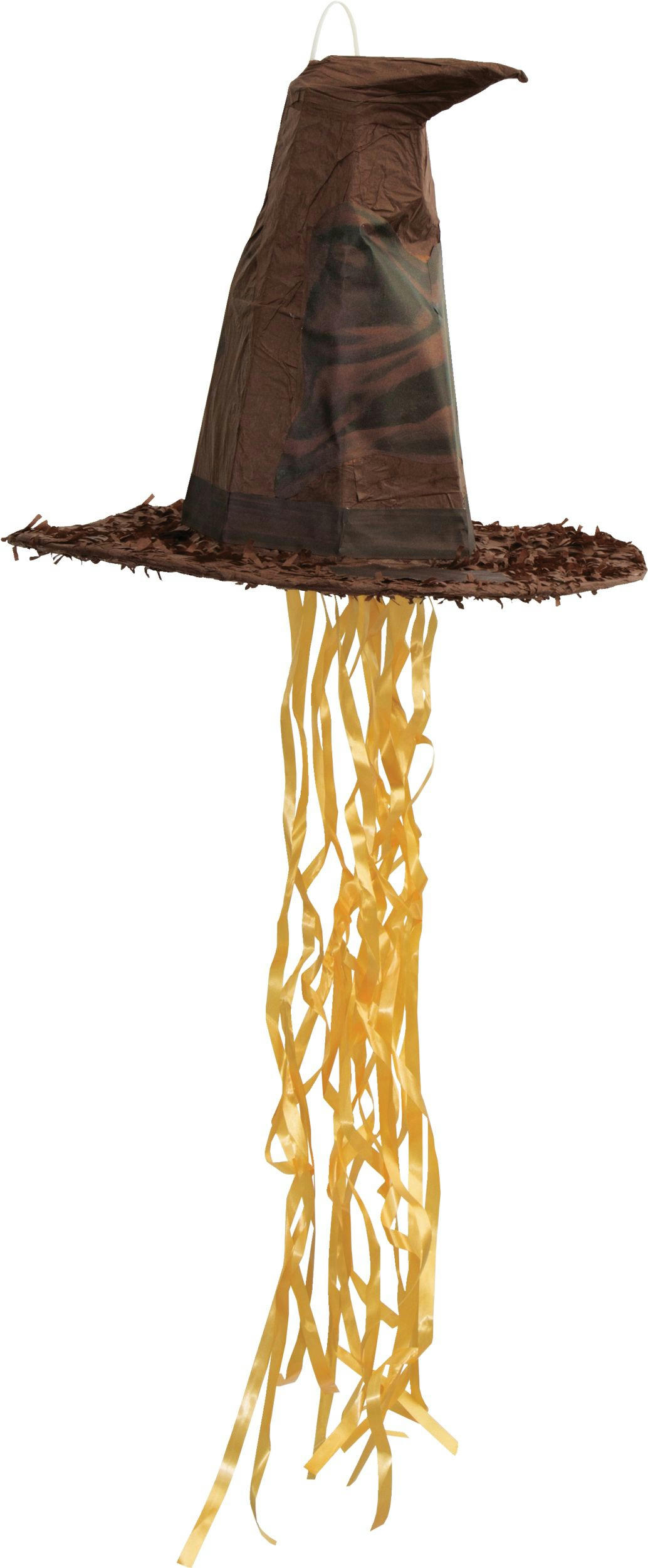 Harry Potter Sorting Wizard Hat Pinata Hanging Pull String Decoration, Brown, 18-in, Holds 2lb of Pinata Filler, for Birthday Parties