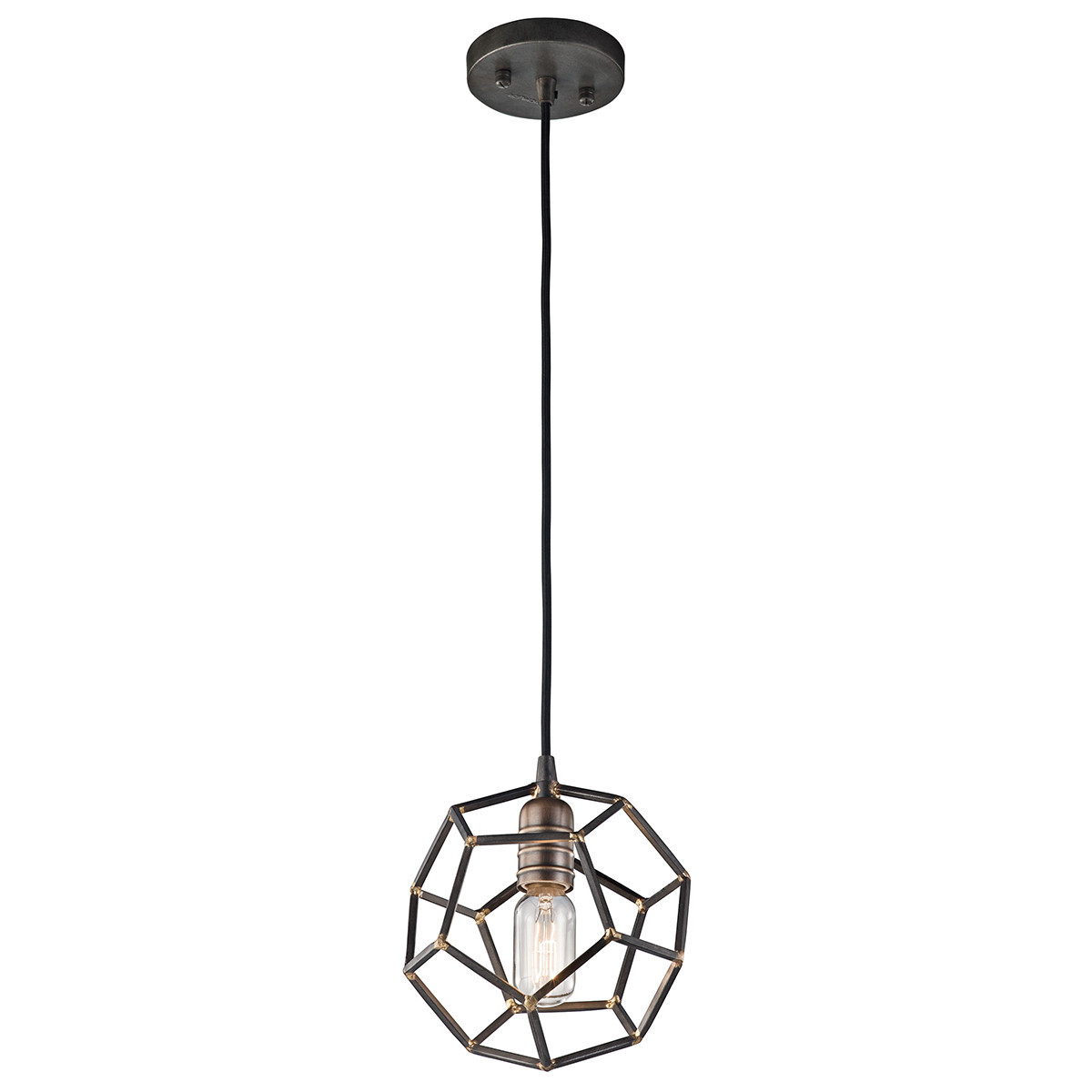 Lampa wisząca surowa stal Rocklyn 1xE27x100W wym: 287x20,3x20,3 cm Kichler
