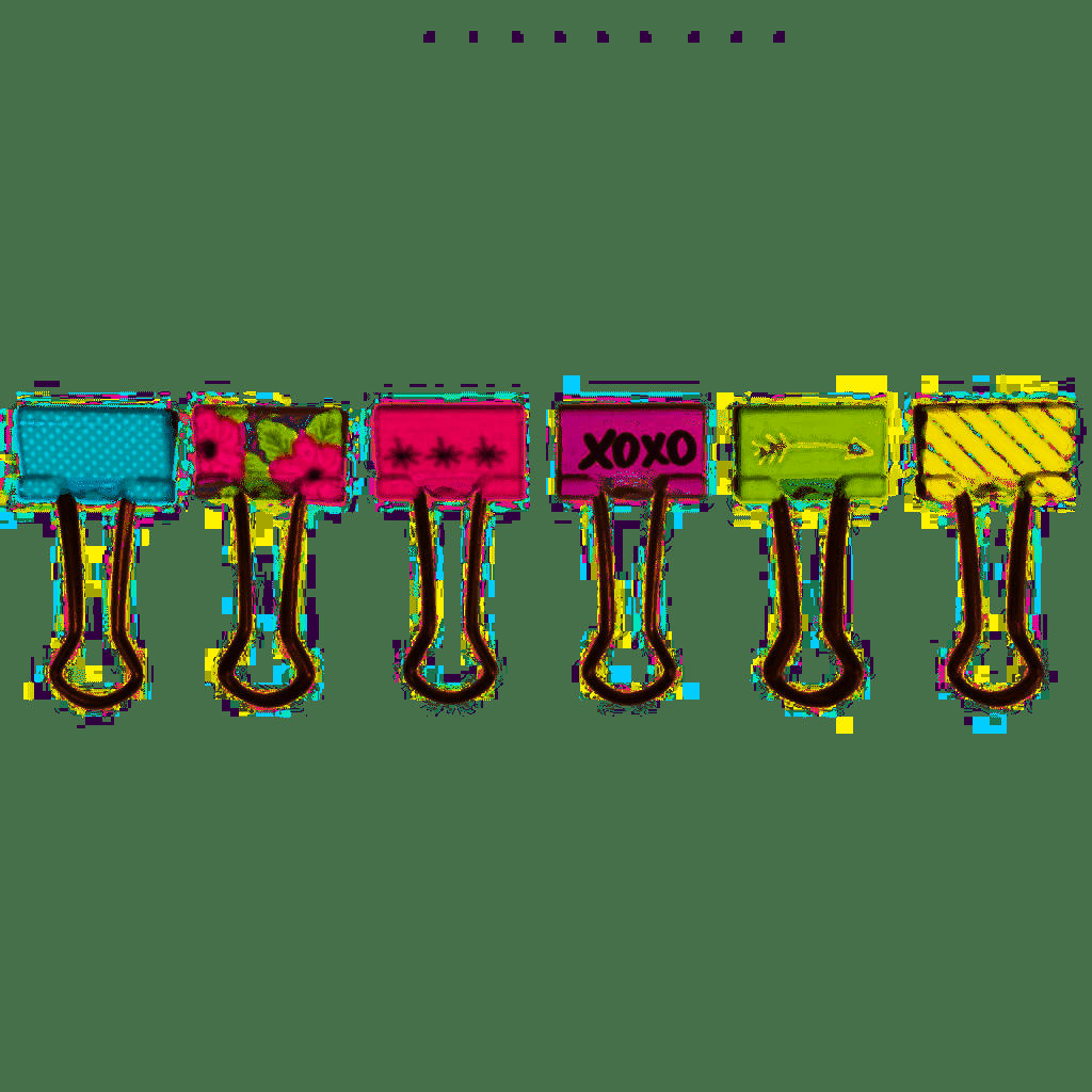 HAPPY - Pinces double-clip - Lot de 6