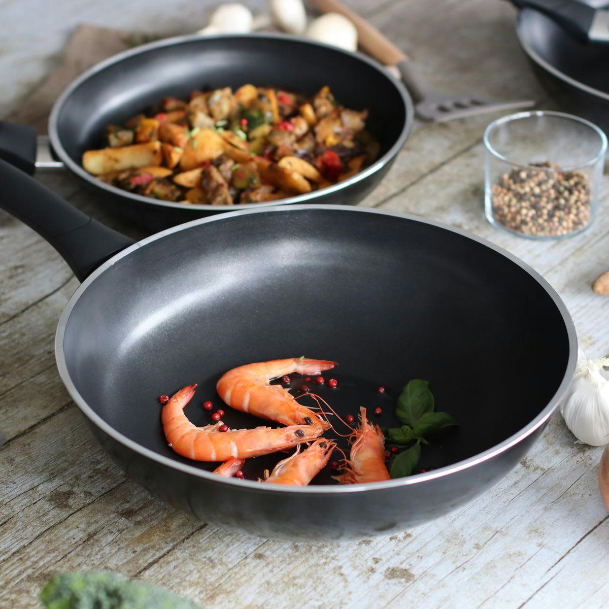 MARCEL - Batterie de cuisine 5 pièces en aluminium - compatible induction