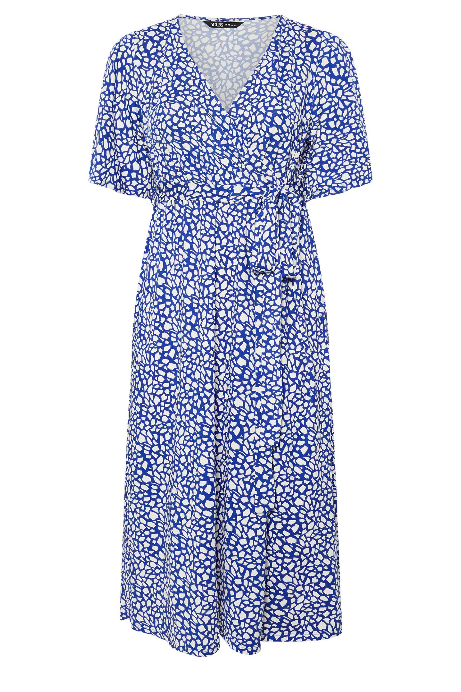 Yours Abstract Print Wrap Midaxi Dress