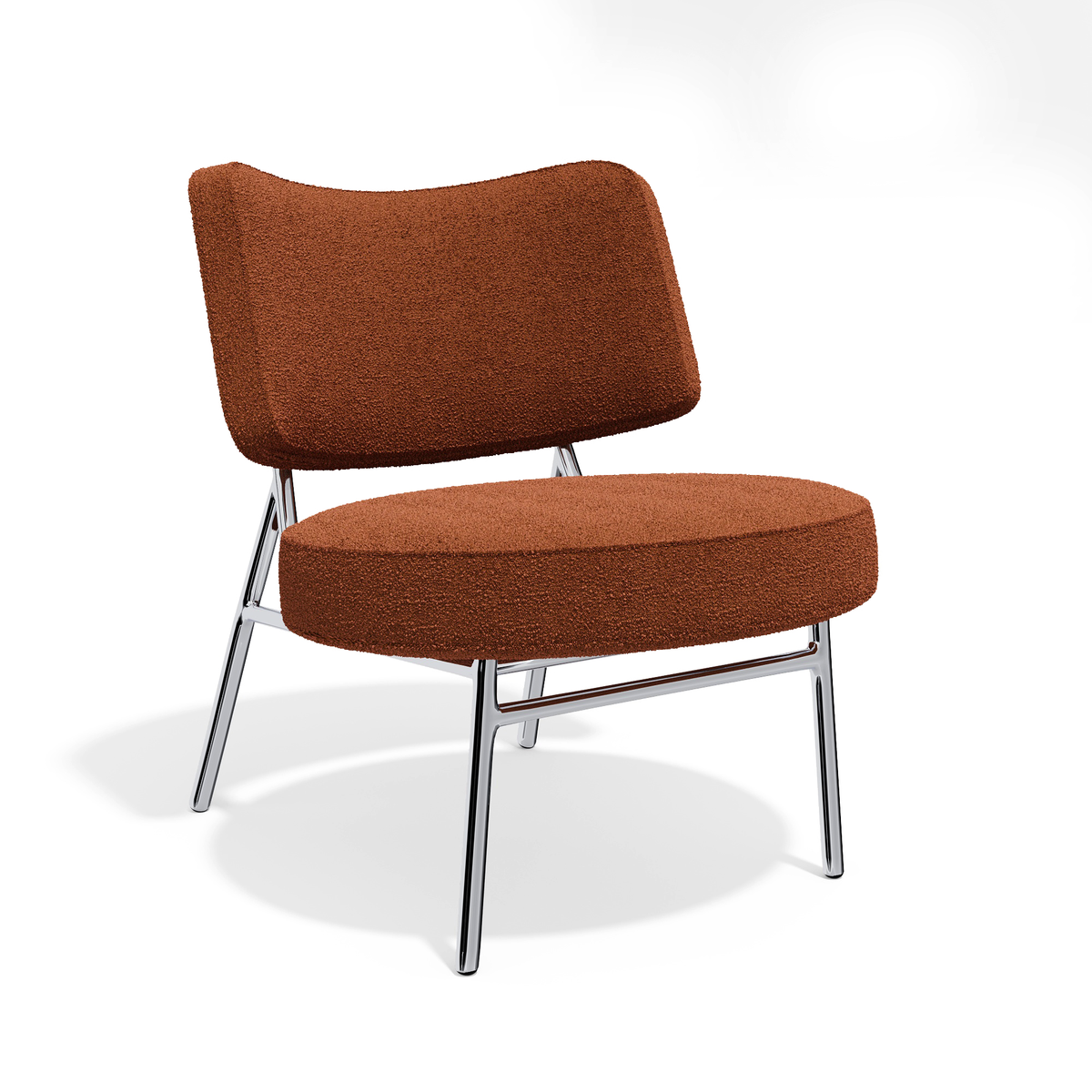 Sia Home - Fauteuil IGGY - Bouclette stof - Terracotta - 60cm