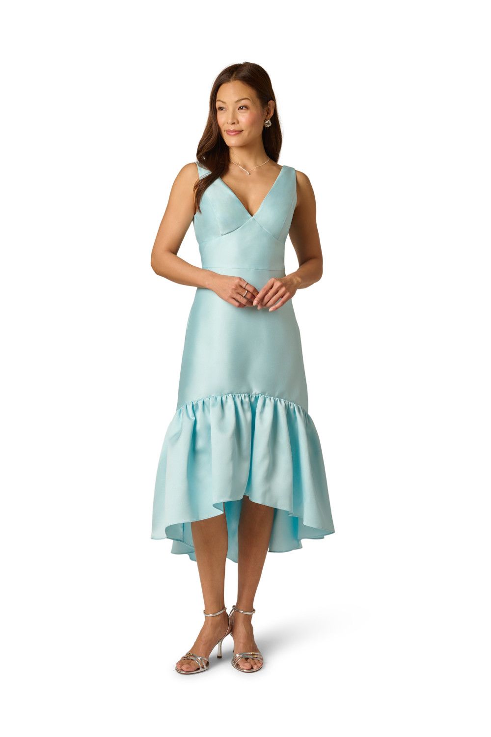 Adrianna Papell Tie Mikado Midi Dress