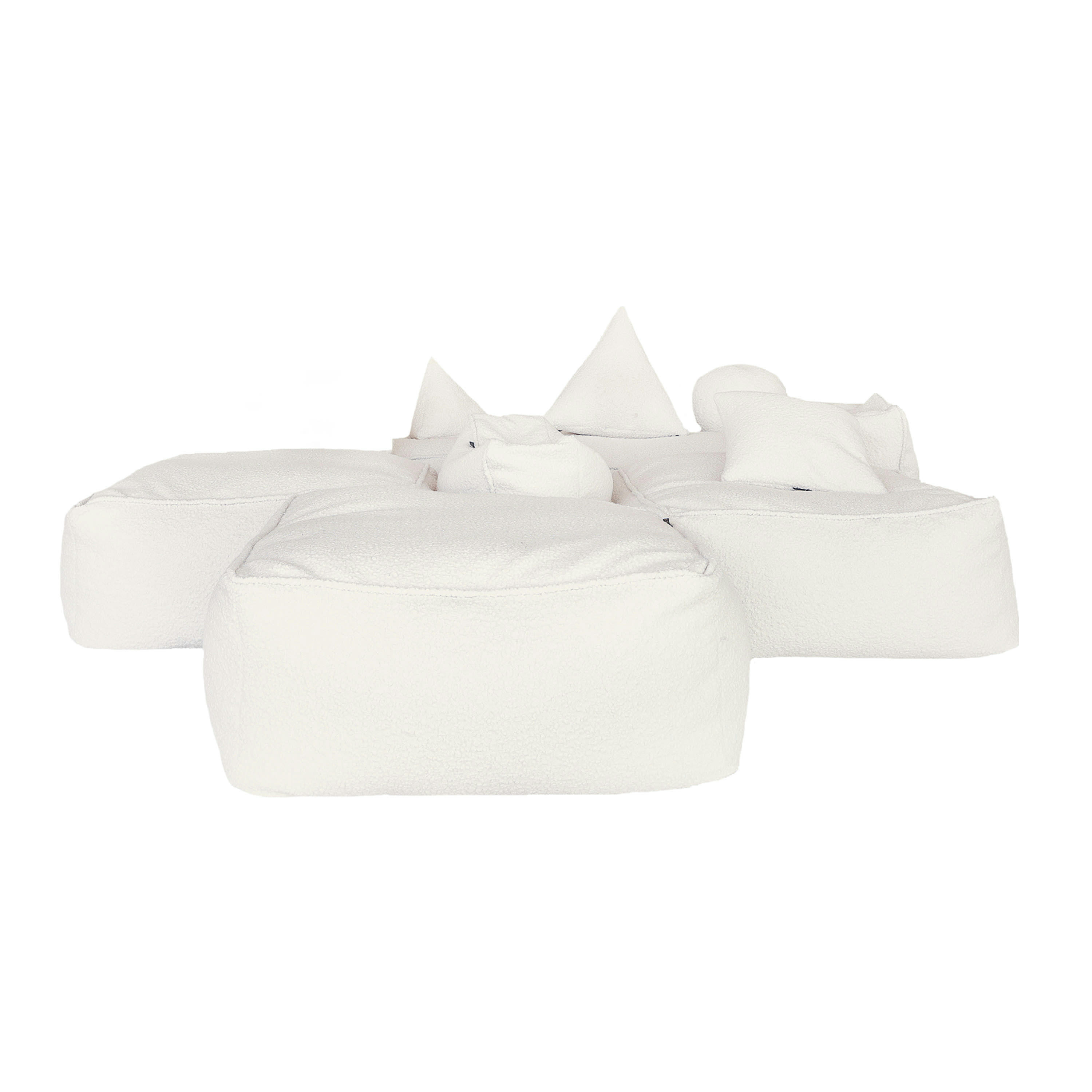 - Canapé-pouf modulable en bouclette (4 modules)