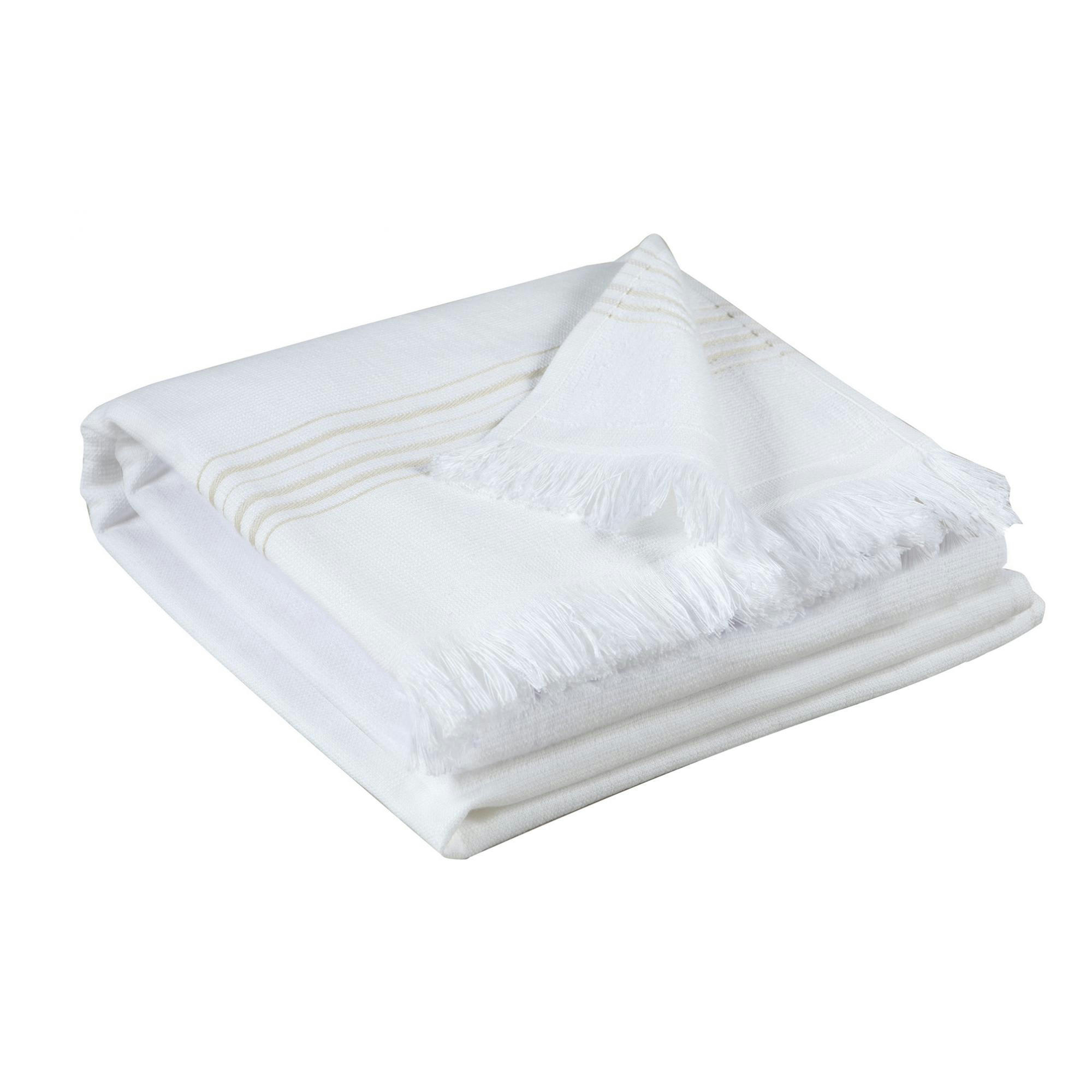 CANCUN - Drap hammam  en coton neige 90 x 180