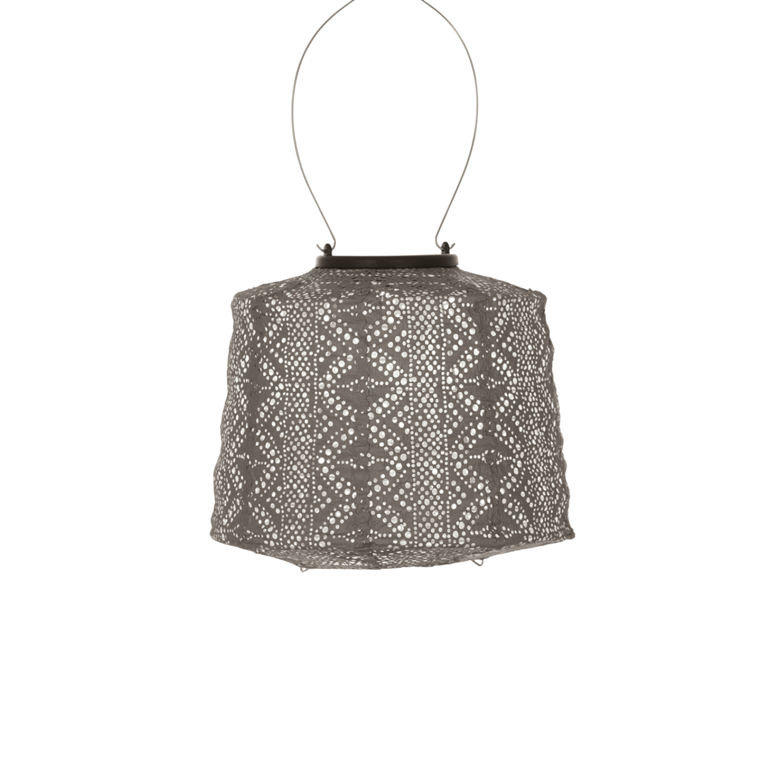 Lumiz solar lampion lace lamp - 20cm - taupe