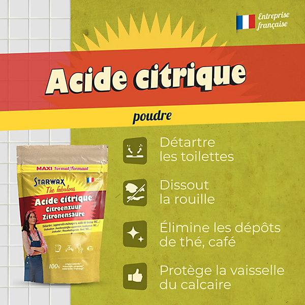 Acide citrique 2,5kg Starwax Fabulous