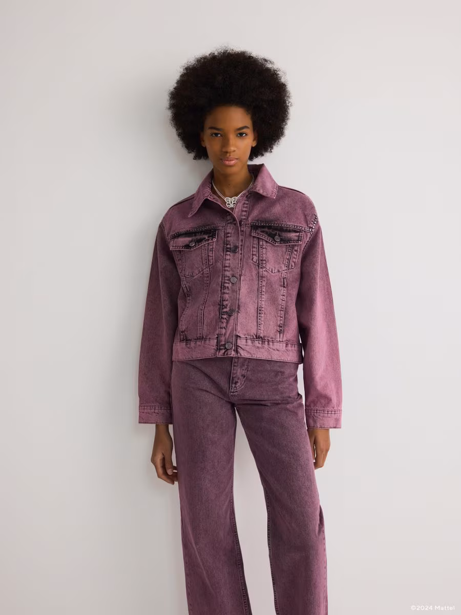 Barbie Denim Jacket With Wash Effect
