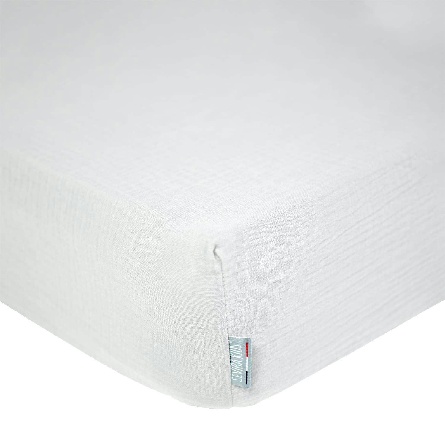 - Drap housse en gaze de coton 70x140