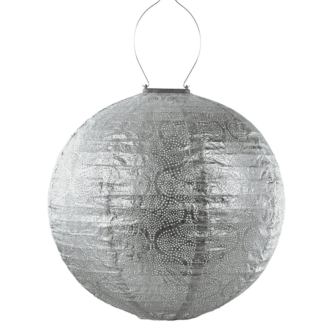 Lumiz solar lampion - tigres rond - 40 cm - zilver