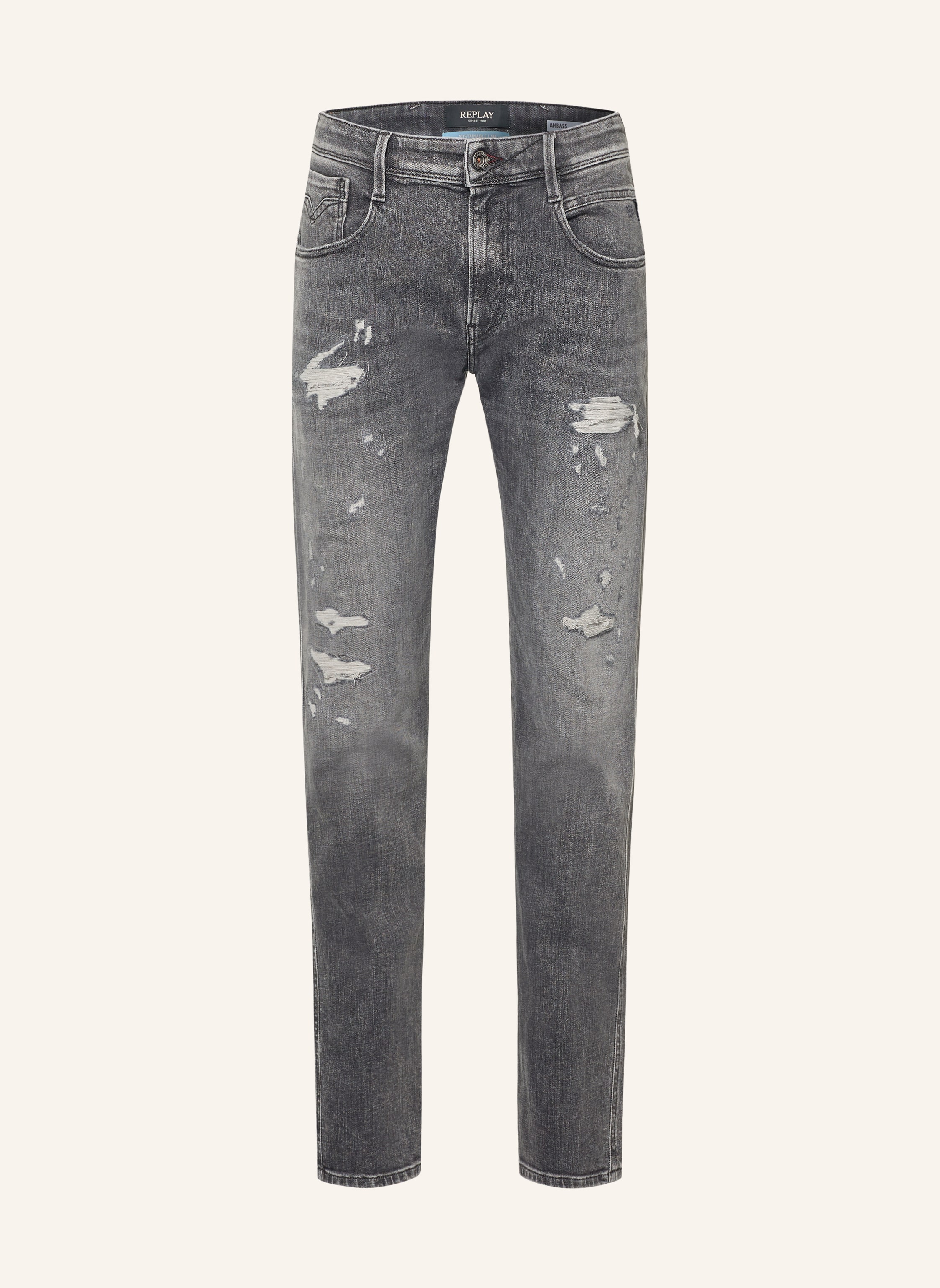 REPLAY Destroyed Jeans ANBASS Slim Fit