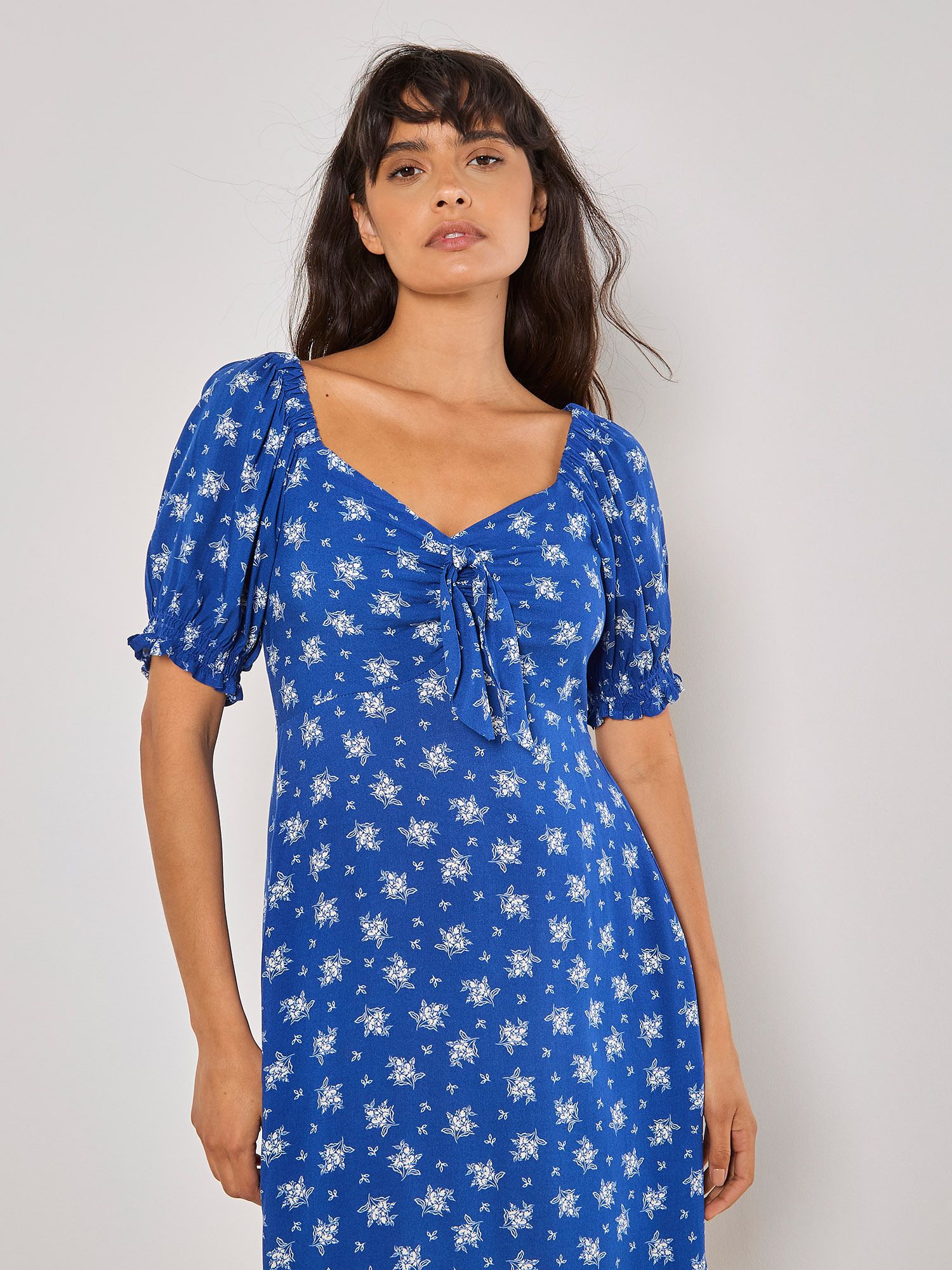 Apricot Silhouette Floral Milkmaid Maxi Dress