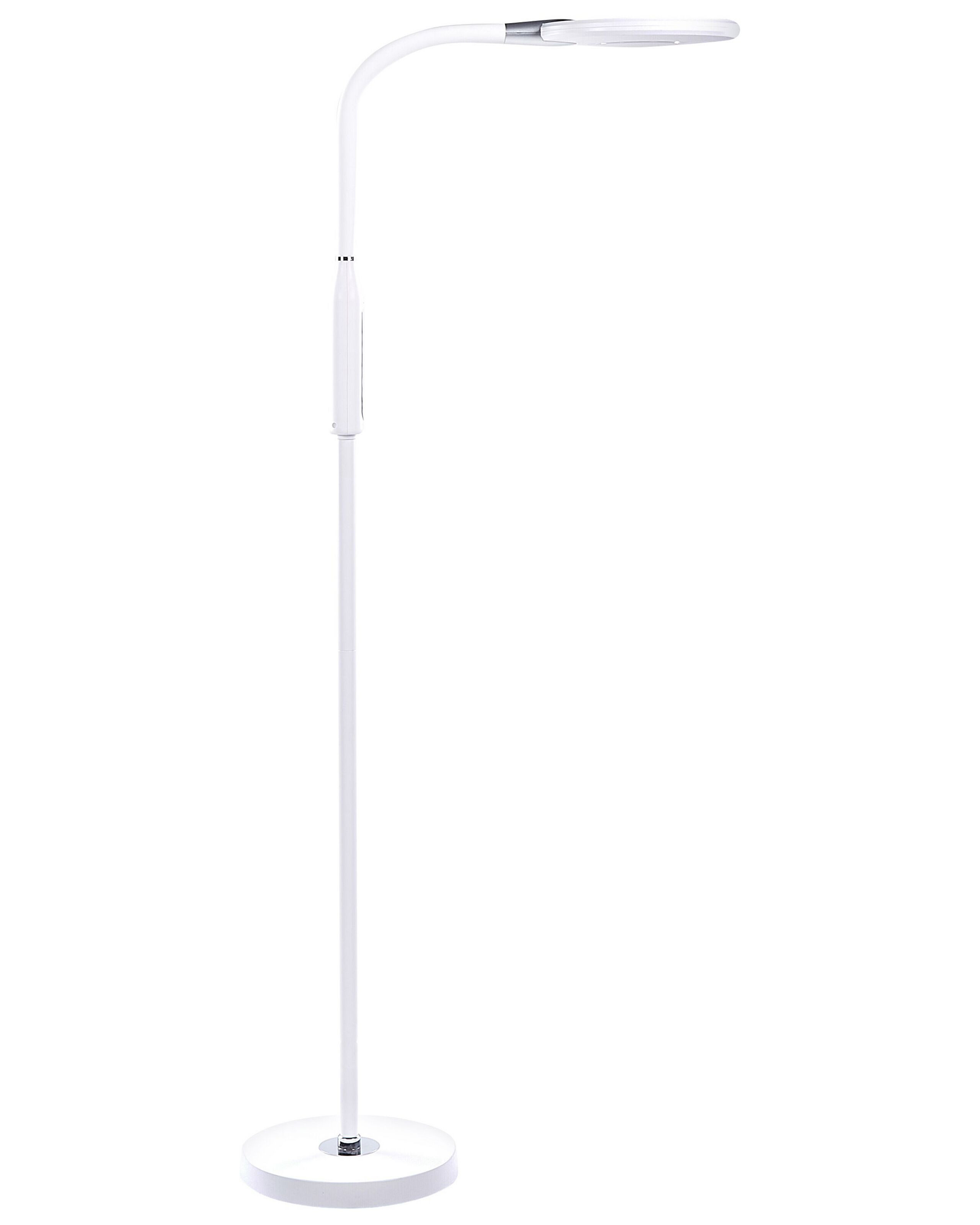 Lampa podłogowa LED ze ściemniaczem biała