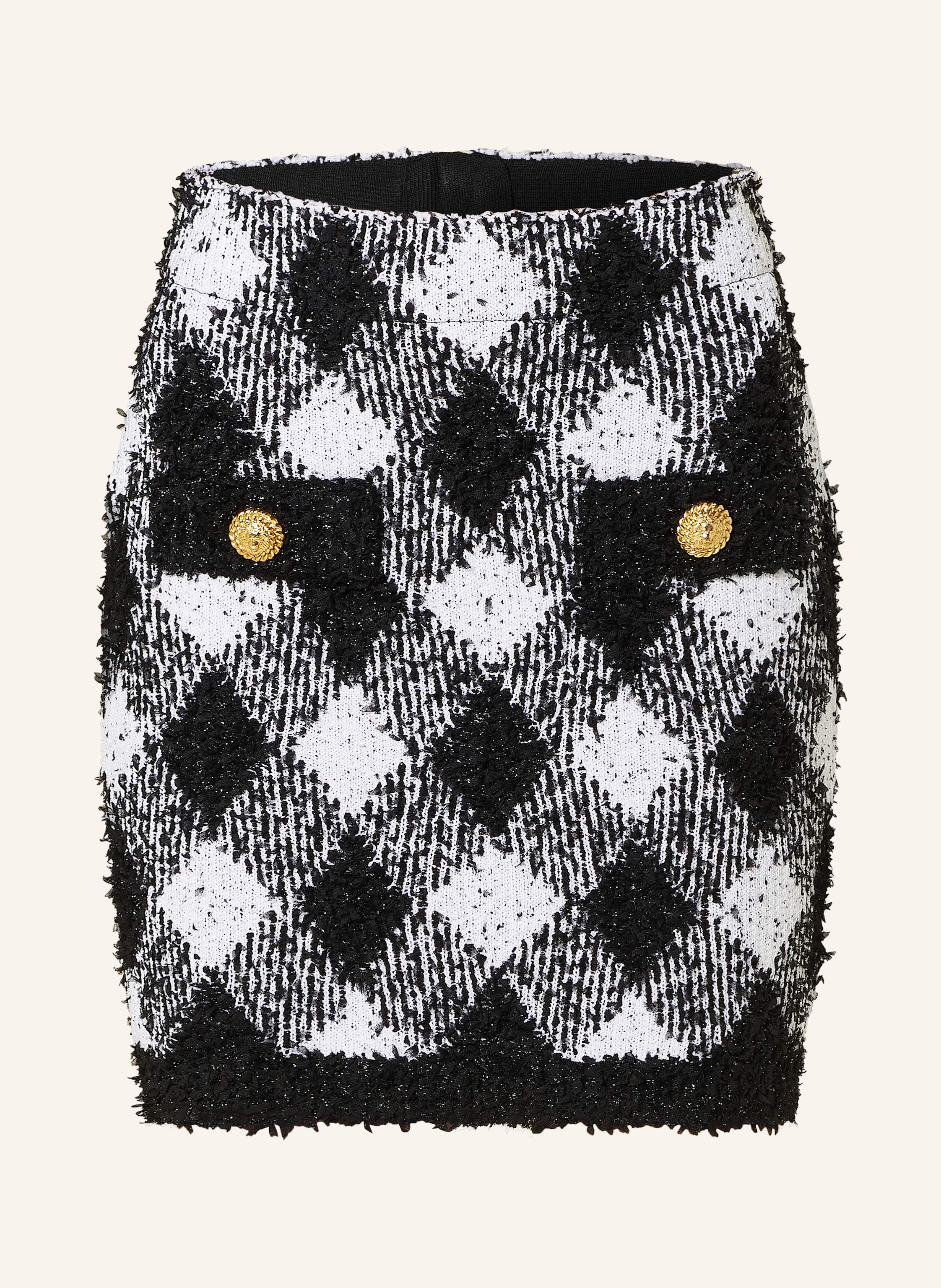 BALMAIN Strickrock mit Glitzergarn