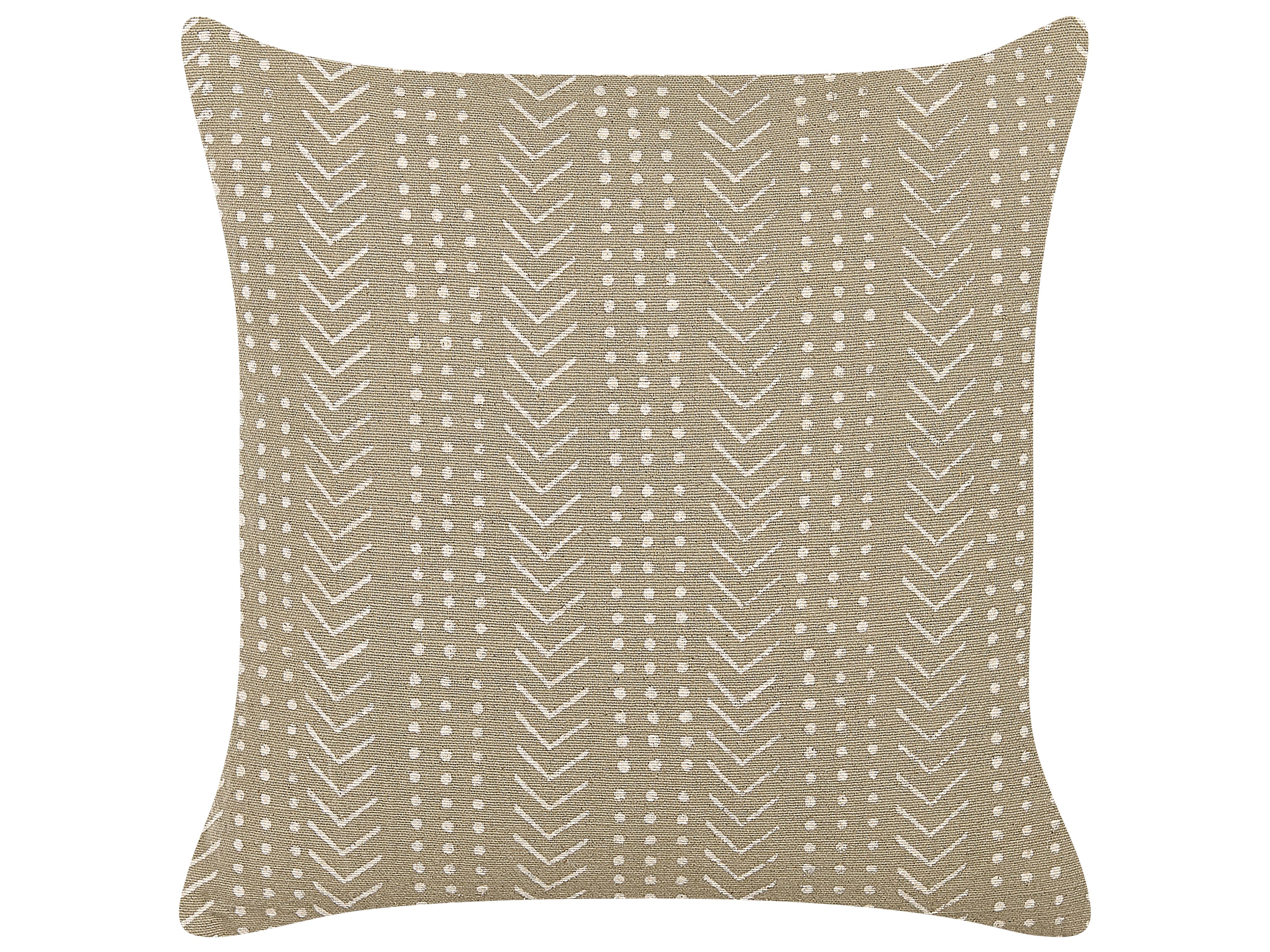 Throw Cushion SENECIO Cotton 45 x 45 cm Beige Geometric Pattern