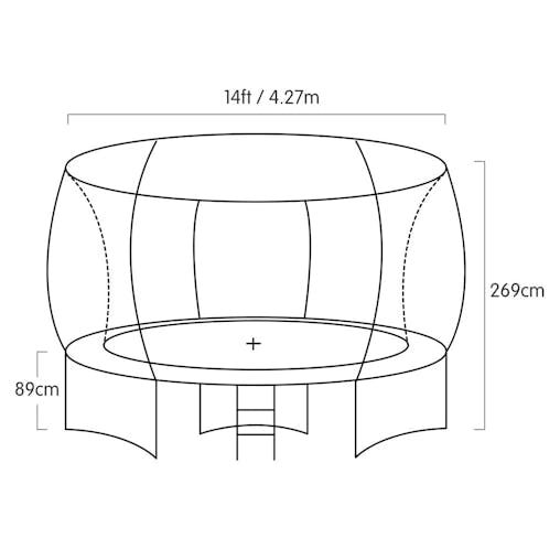 NNEDPE Kahuna Classic 14ft Trampoline