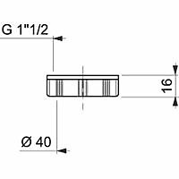 Ecrou de siphon pour évier inox Ø40 mm Wirquin