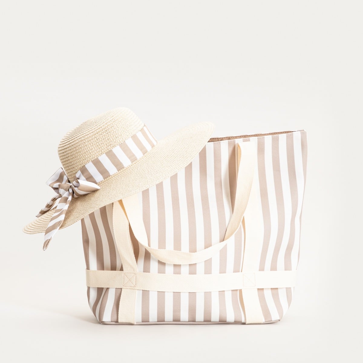 Zestaw TAVI torba plażowa + kapelusz 38x49x14cm