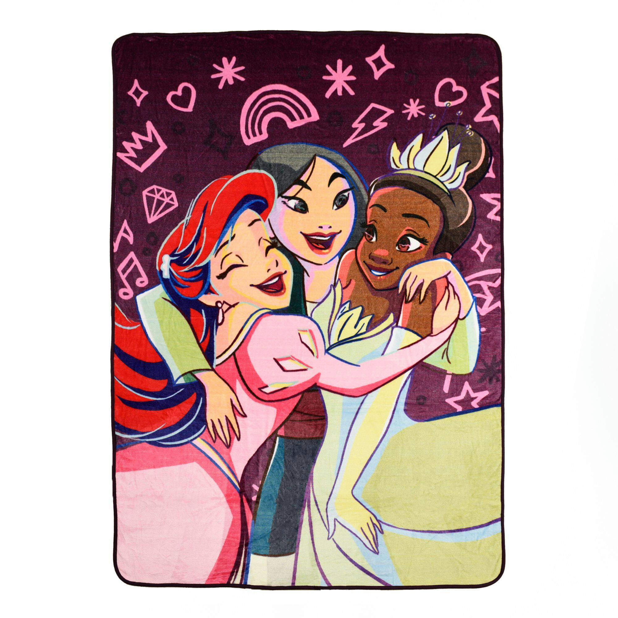 Nemcor Disney Princess Oversized Fleece Blanket, 60 x 90-in