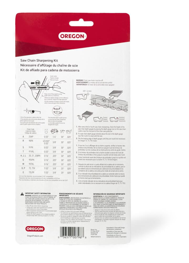 Oregon 38276 Chainsaw Sharpening Kit, 5/32-in