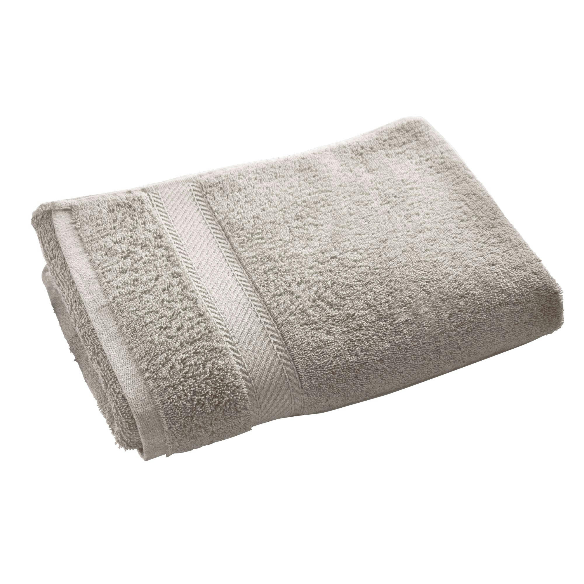 CLAIRE - Lot de 2 serviettes de toilette grise 50x100 en coton