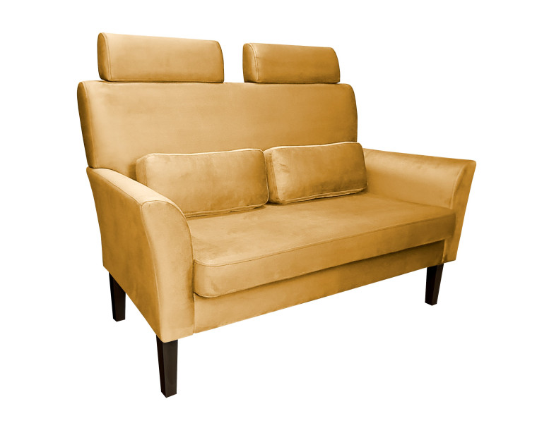 Sofa DENVER tkanina Welur noga drewniana