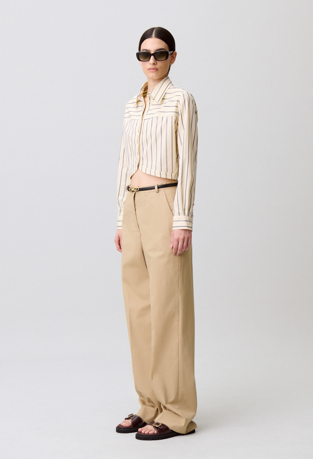 Chemise rayée popeline
