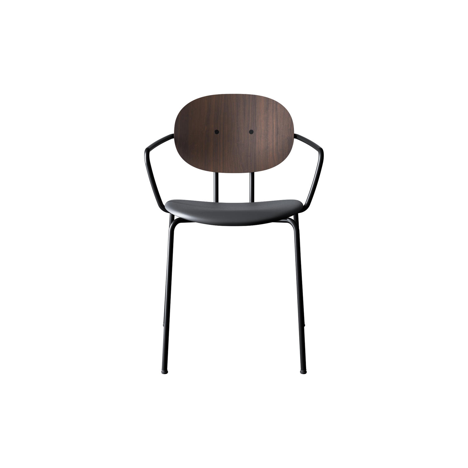 PIET HEIN Chair with Arms, oiled walnut/Solid Black 509