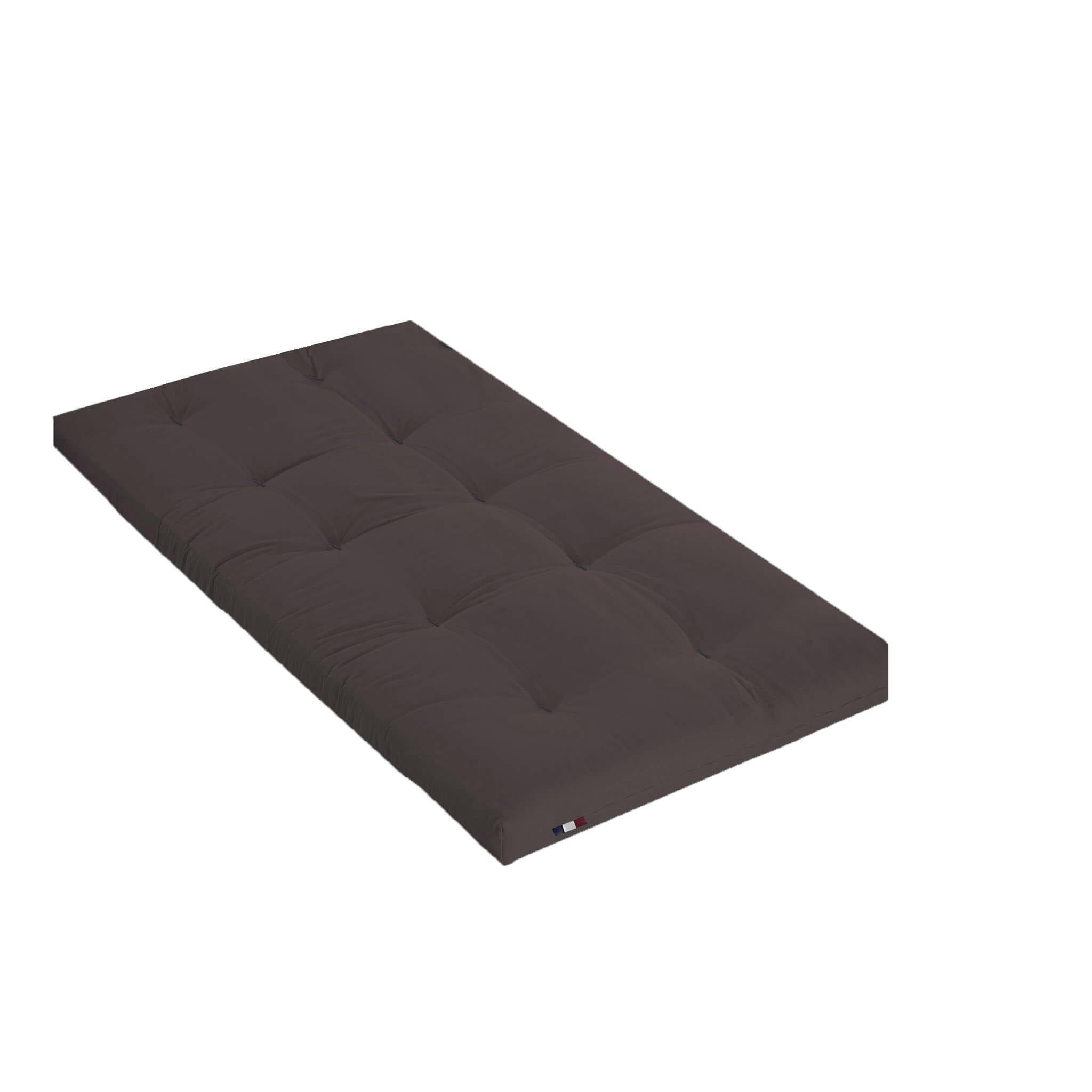 - Matelas futon coeur latex ferme 13cm marron 90x190