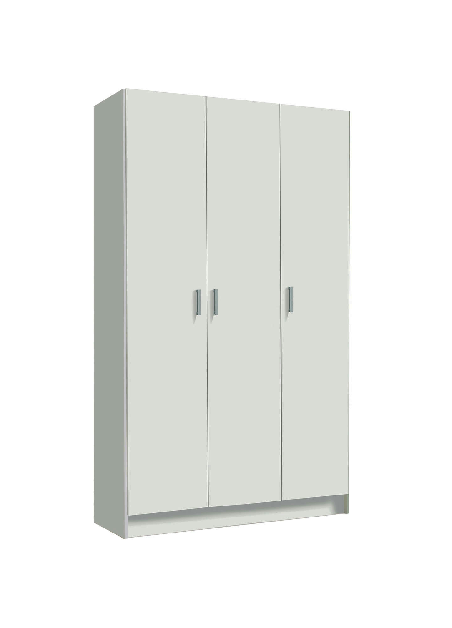 DAINS - Armoire polyvalente à 3 portes effet bois blanc