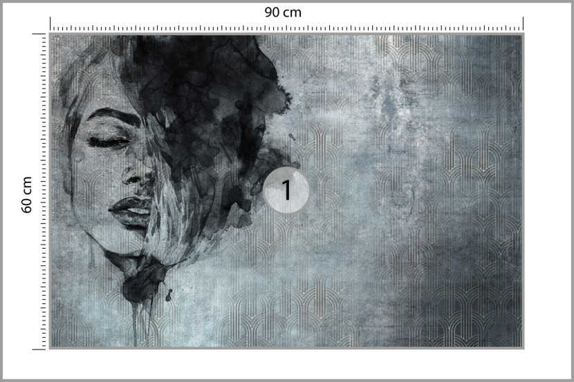 Fototapeta Portret Kobiety Na Betonie 90x60cm