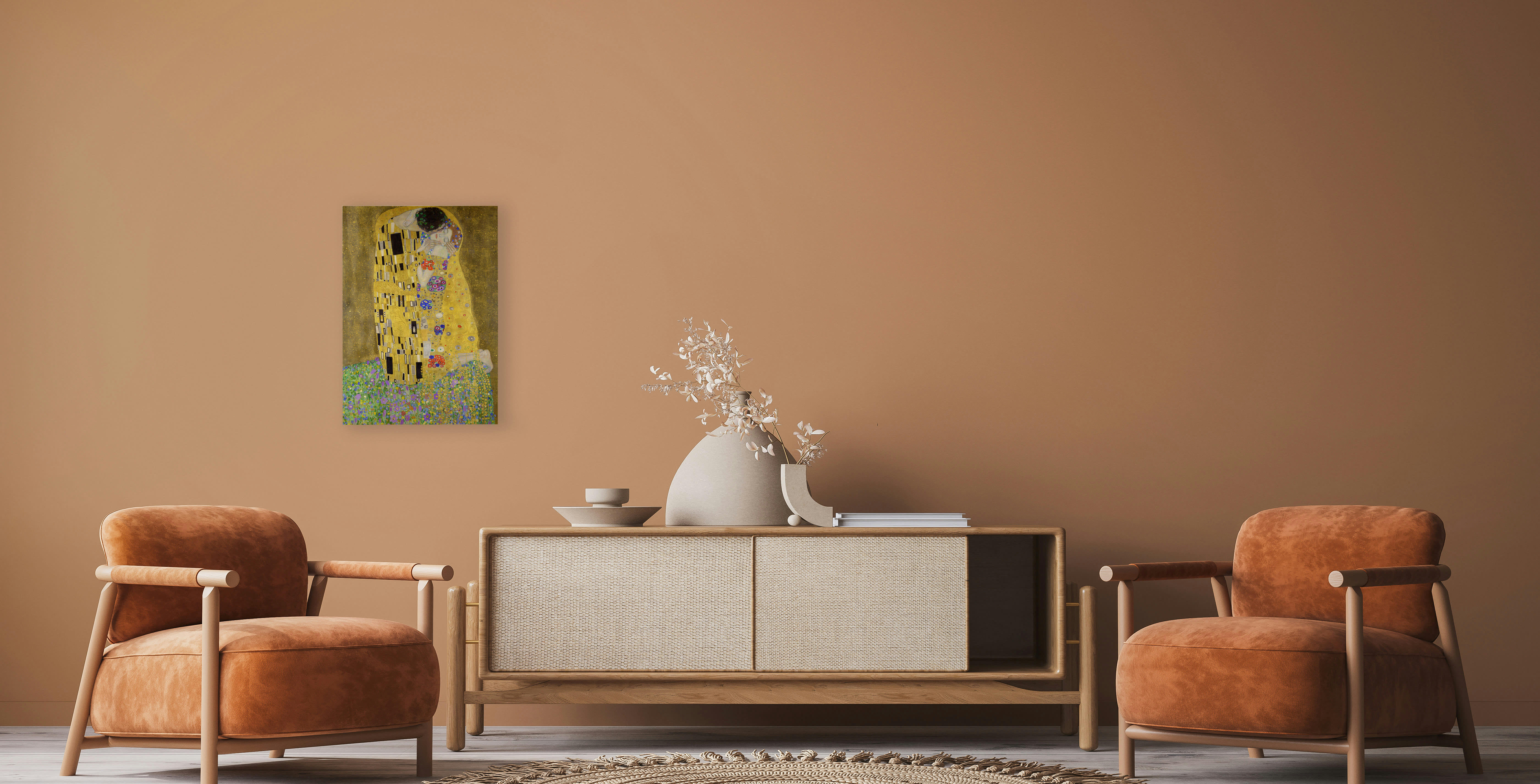 KISS - Peinture sur toile 60x40 imprimé HD baiser